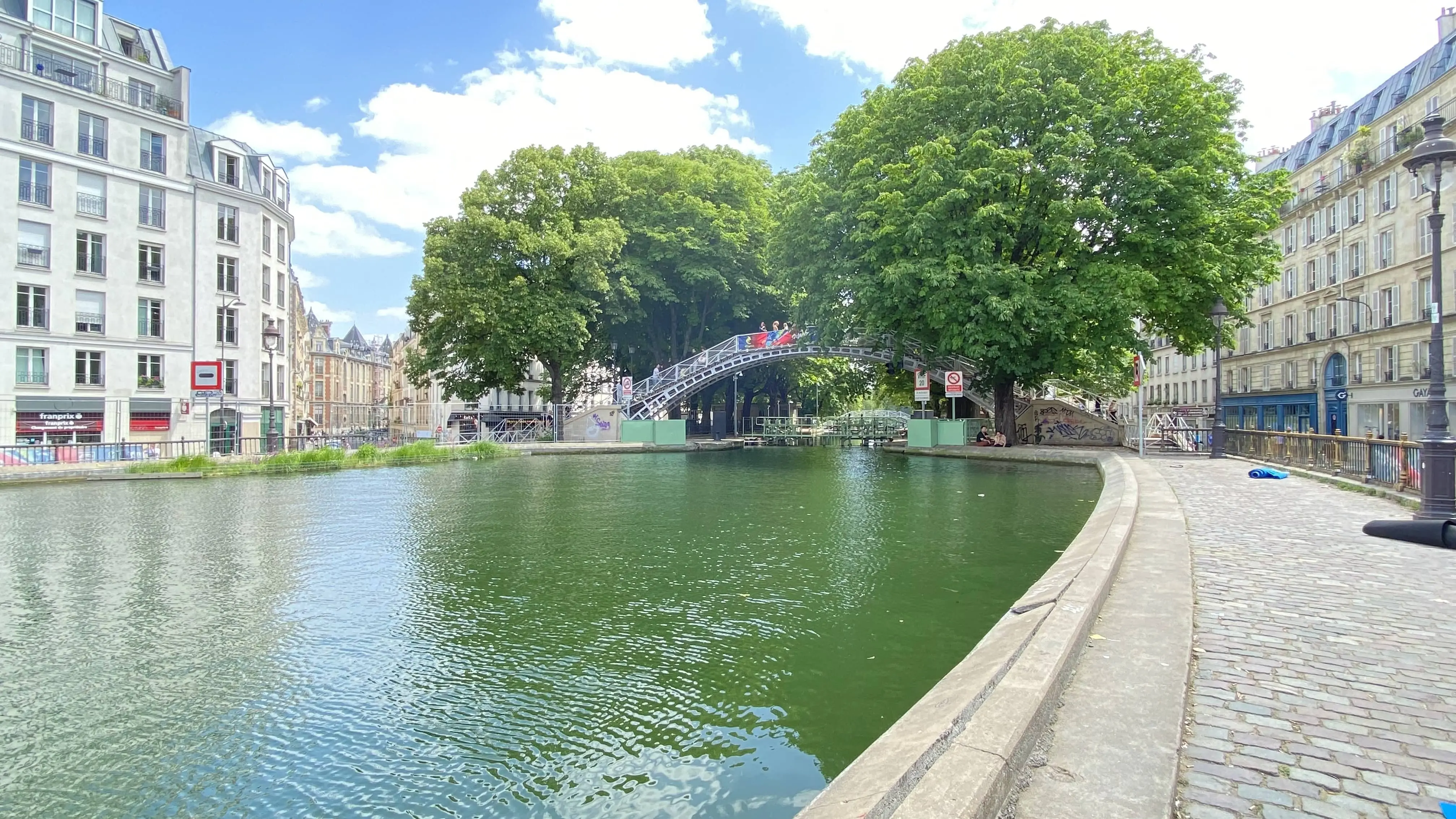Photo of the Canal St Martin from the quayside